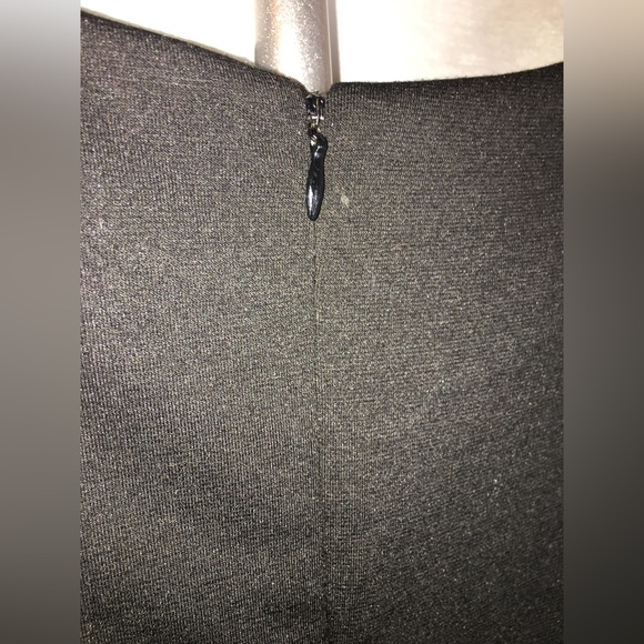 Dana Buchman | Women’s Gray/Black/Blue Color Block Pattern Dress - Picture 6 of 8